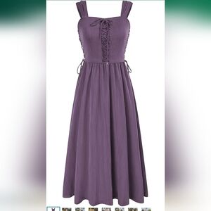 Scarlet Darkness Women Renaissance Midi Dress Cottagecore Sleeveless NWT